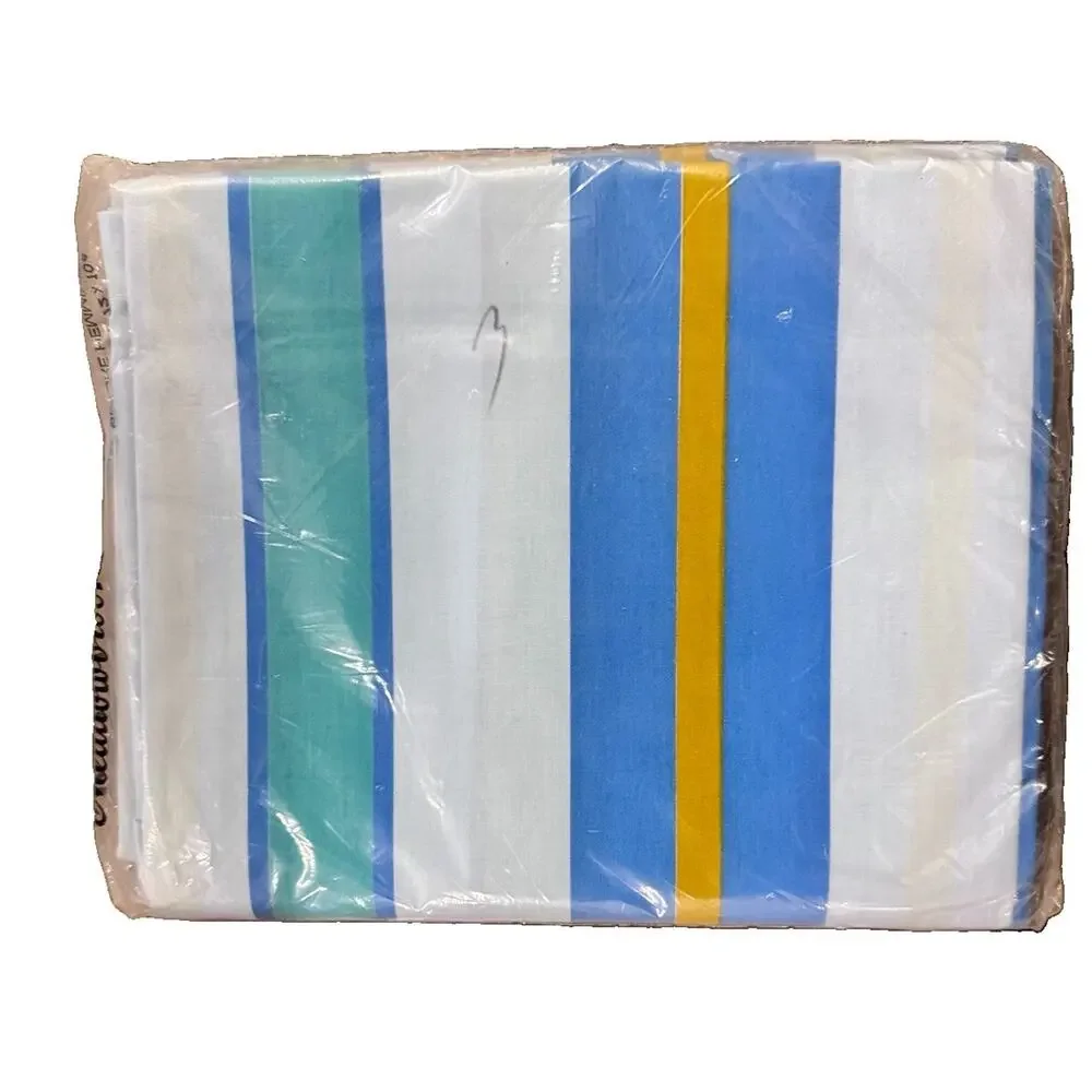 Vintage Meadowbrook Luxury Percale Striped Twin Flat Sheet 72x104 New In Package